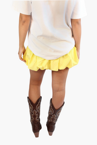 Mini ballon rok butter yellow