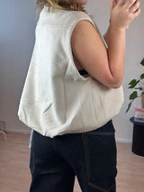 gilet suede creme