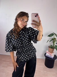 Polkadot top zwart